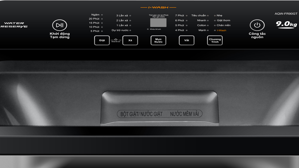 [Trả góp 0%]Máy giặt Aqua 9 kg AQW-FR90GT.S (Giá áp dụng giao tại HN, HCM& các tỉnh liên hệ shop)