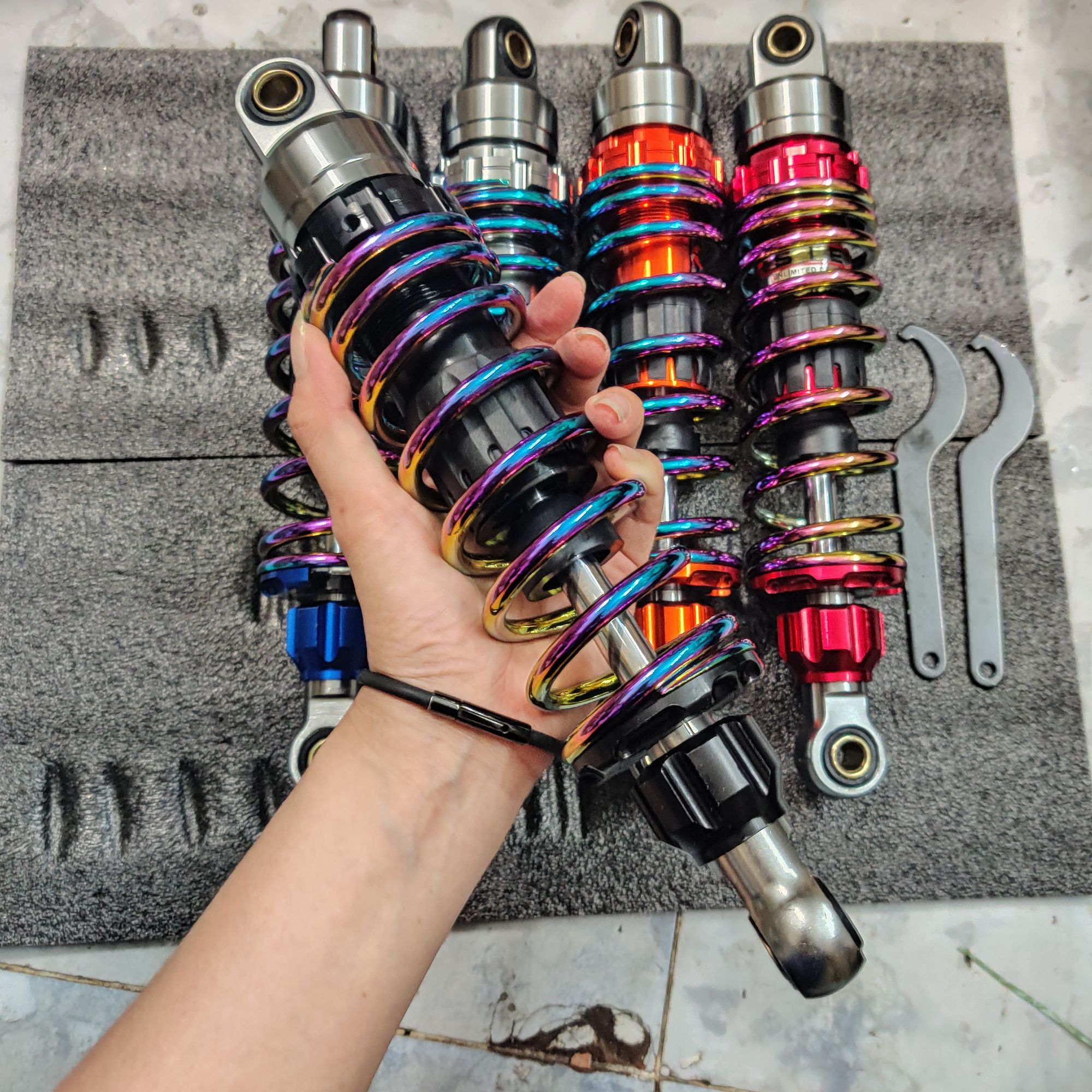 [HCM]Phuộc TITAN tem OHLINS gắn cho Sirius Jupiter MAX Taurus