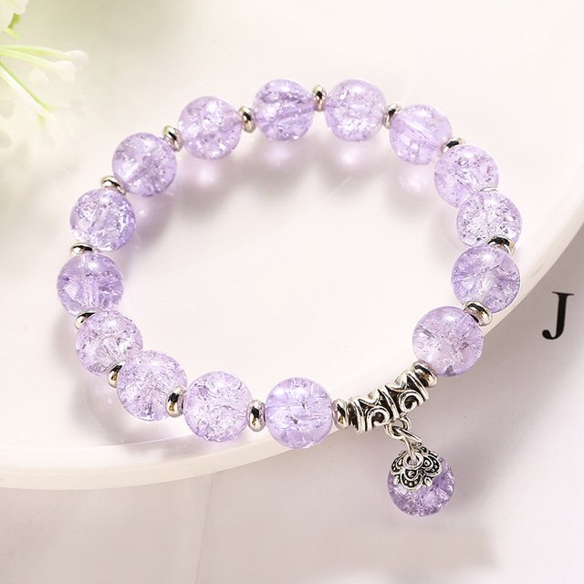 Vòng tay pha lê rạn nhiều màu