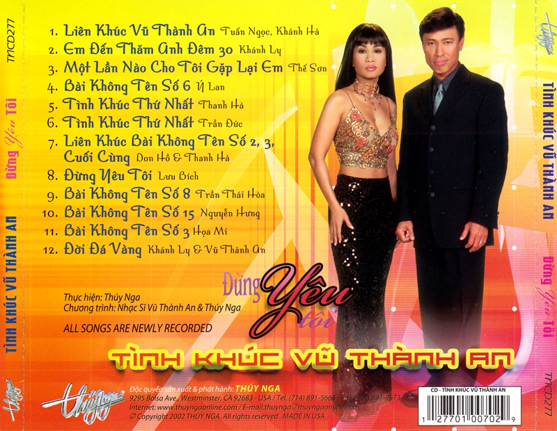 [MDCD] Bộ 5 Đĩa CD Nhạc Vũ Thành An Tuyển Chọn
