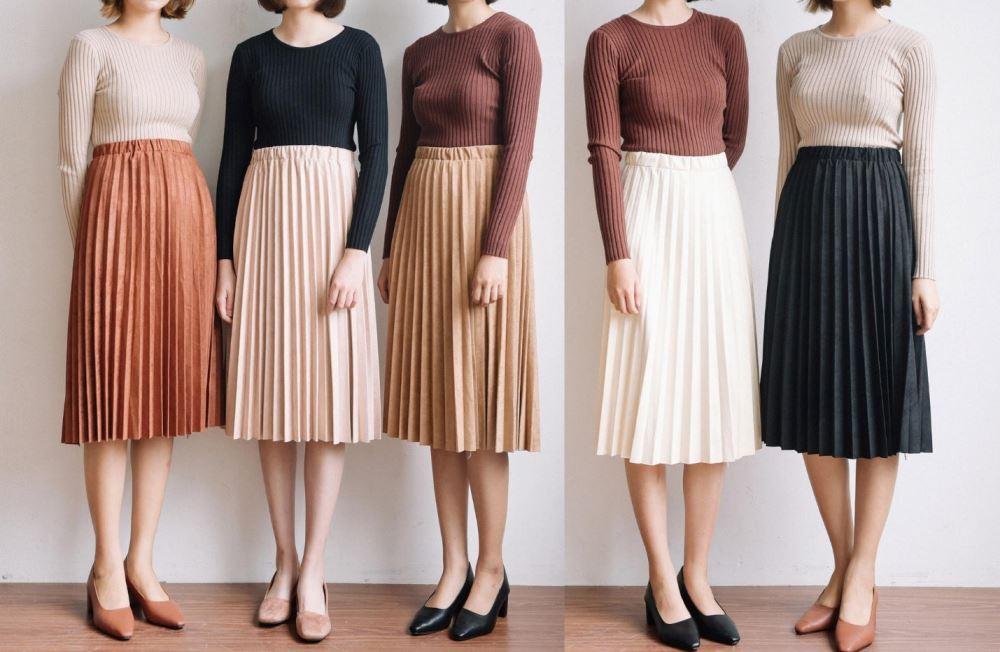 Chân Váy Xòe DÀi DẬP LY Nữ Tính