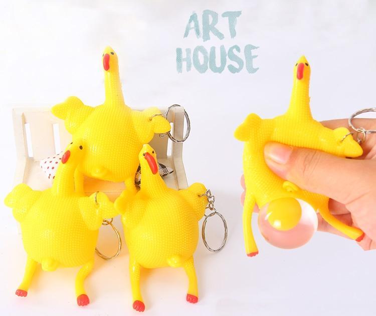 Combo 2 Móc khóa gà đẻ trứng dễ thương