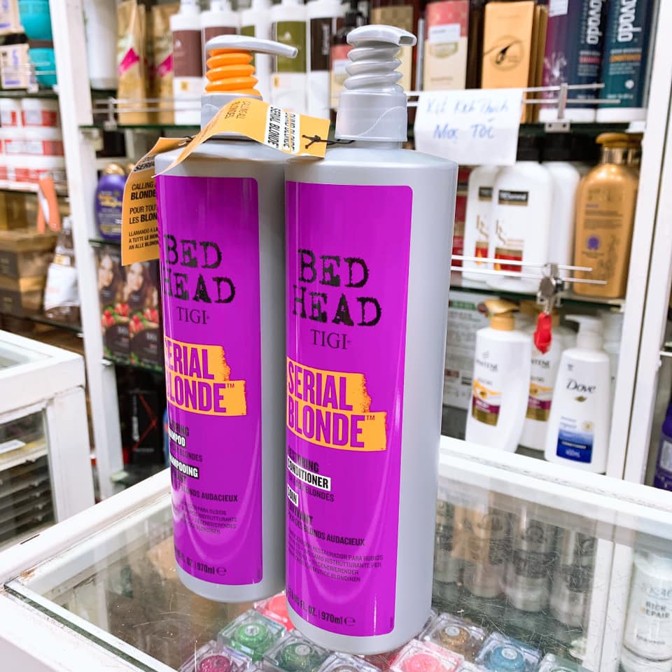 DẦU GỘI DẦU XẢ 970ML TIGI BEDHEAD SERIAL BLONDE RESTORING PHỤC HỒI TÓC TẨY NHUỘM SÁNG
