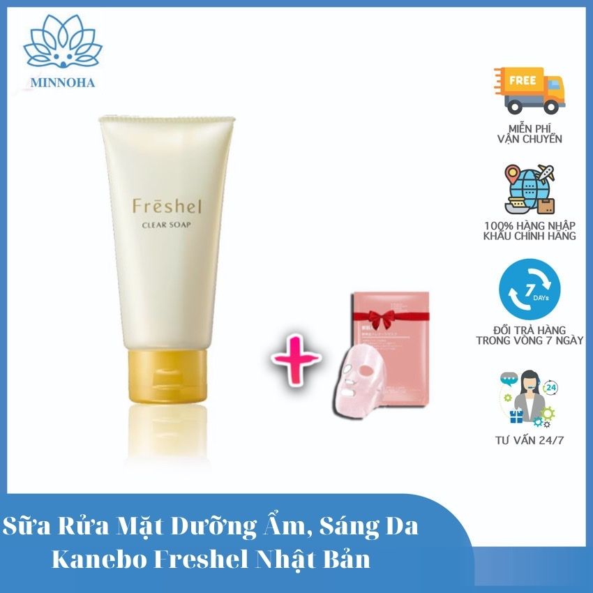 [Freeship+Quà 15k]Sữa Rửa Mặt Dưỡng Ẩm Sáng Da Nhật Bản Kanebo Freshel, Làm sạch bụi bẩn, bã nhờn trên da, Cân bằng độ pH, kiểm soát dầu, ngăn ngừa mụn đầu đen Mang đến làn da tươi sáng, rạng rỡ - Minnoha Store