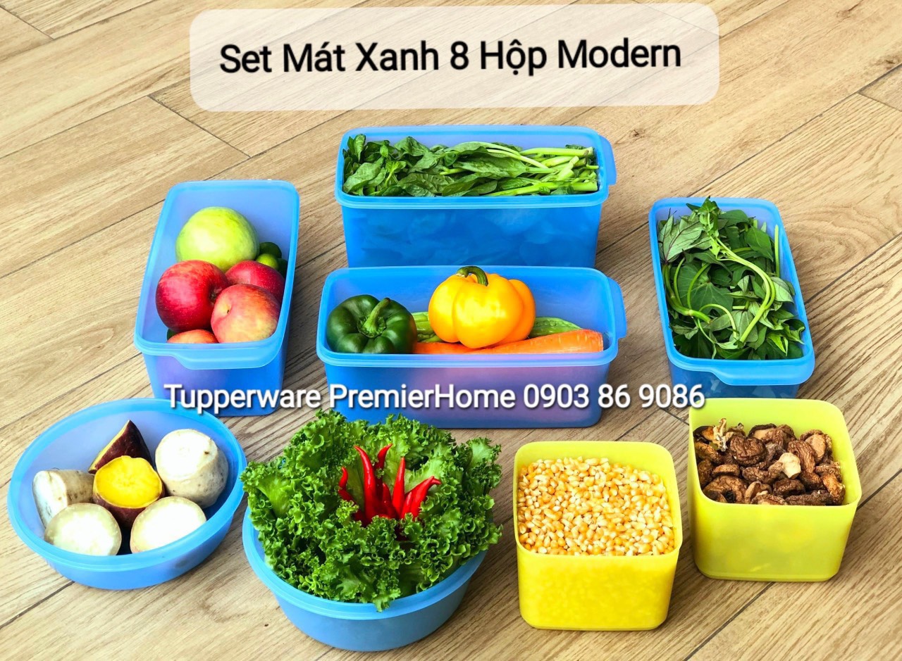 Set 8 hộp trữ mát Modern Tupperware