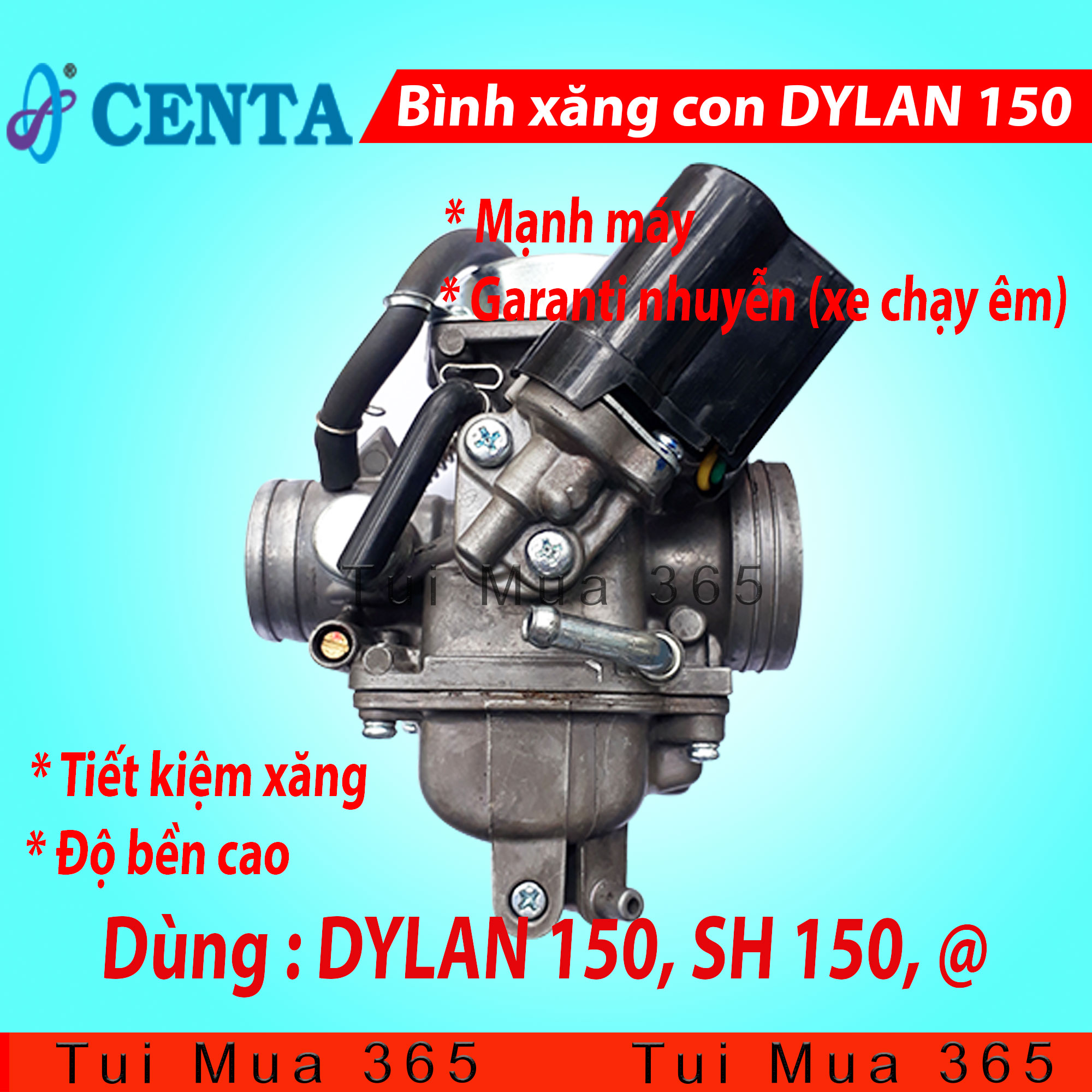 [HCM]Bình Xăng Con xe Dylan SH Ý A Còng Tiết Kiệm Xăng Centa