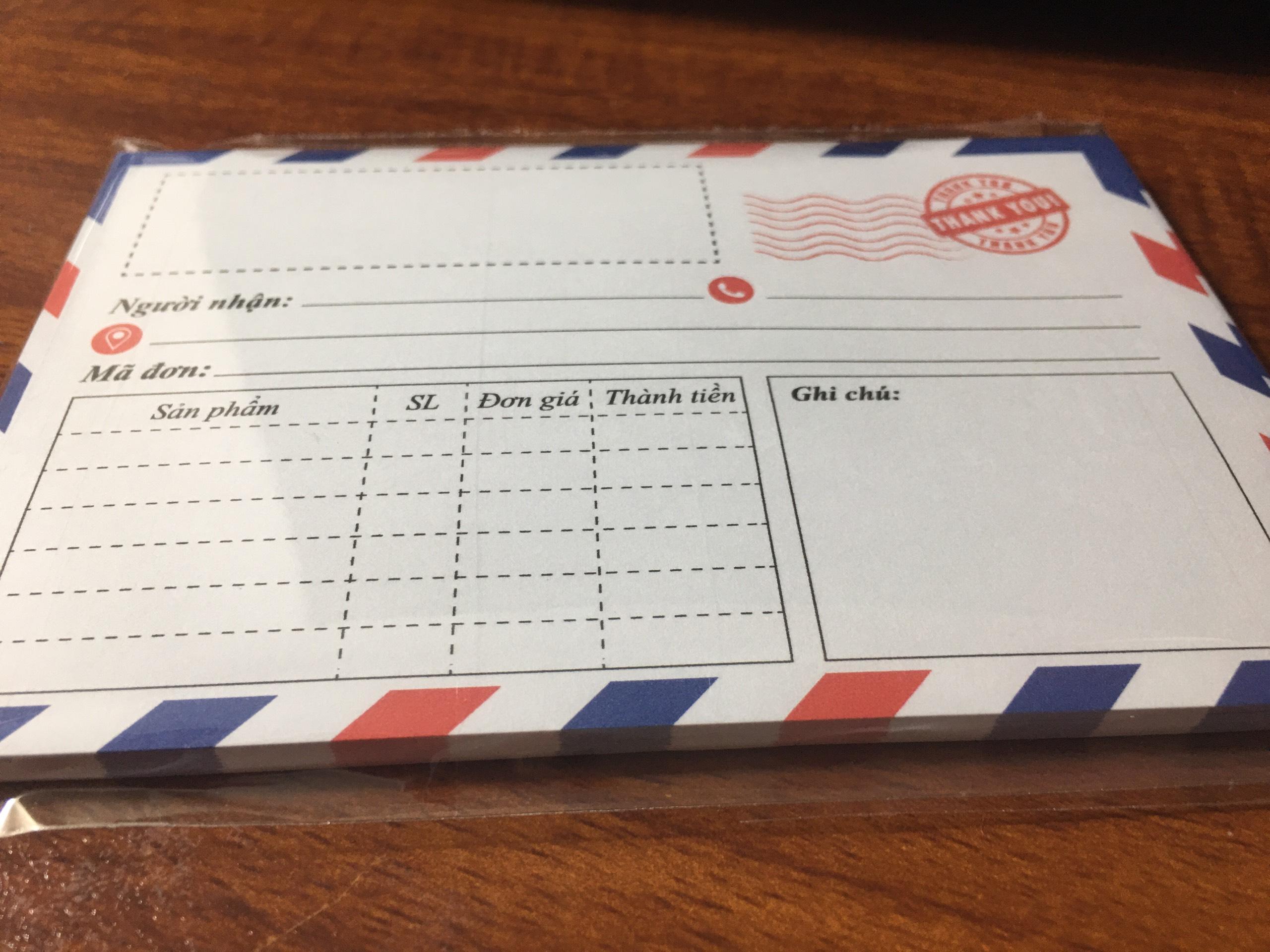 Xấp 100 Tờ Phiếu Ship Kiêm Phiếu Giao Hàng Bì Thư