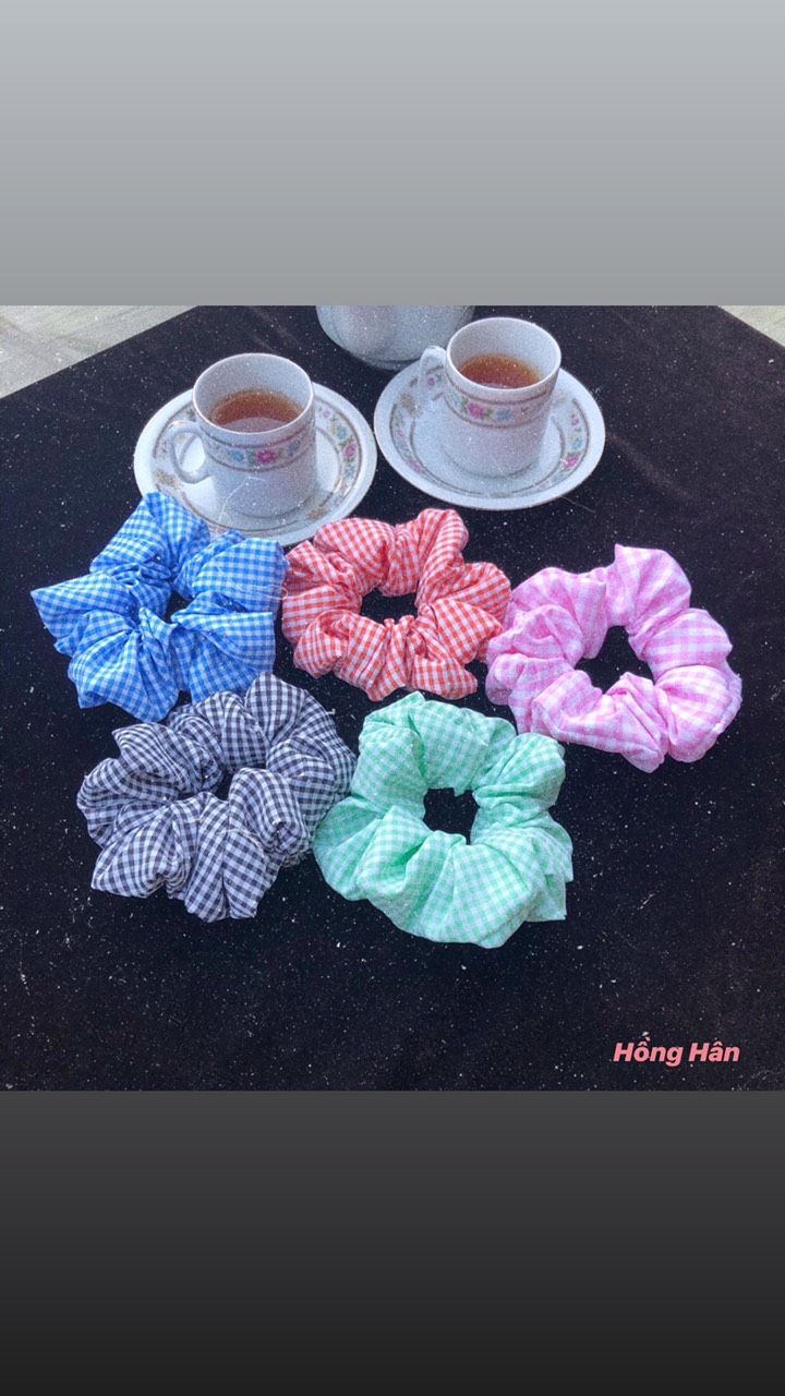 COMBO 5 SCRUNCHIES SỌC ĐỦ 5 MÀU