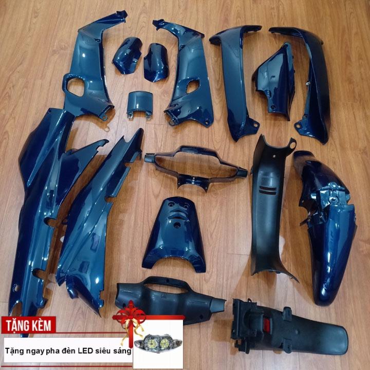 [TẶNG THÊM PHA ĐÈN] Bộ dàn áo xe - vỏ nhựa xe WAVE anpha - Wave zx - wave 110 đời xe 1997 đến 2006, nhựa nguyên sinh ABS màu XANH NHỚT - Có KÈM bộ TEM 3 lớp.,  , linh phụ kiện xe máy giá rẻ