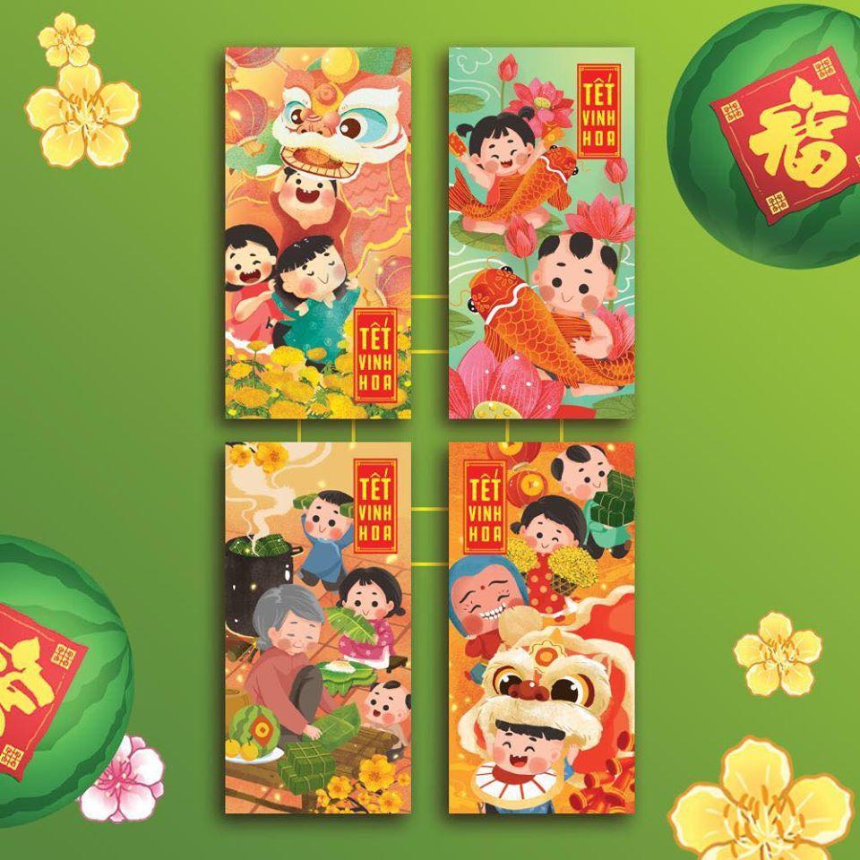 [HCM]Combo 20 Bao Lì Xì Độc Đáo Tết 2020