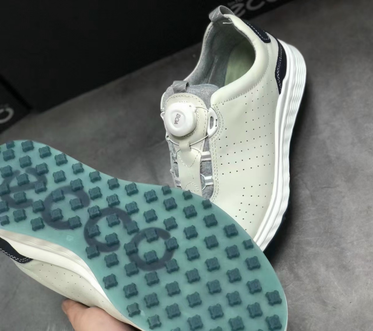 Giày GOLF nam CORE 100112-125368[Gore-Tex] Màu trắngI Ecco
