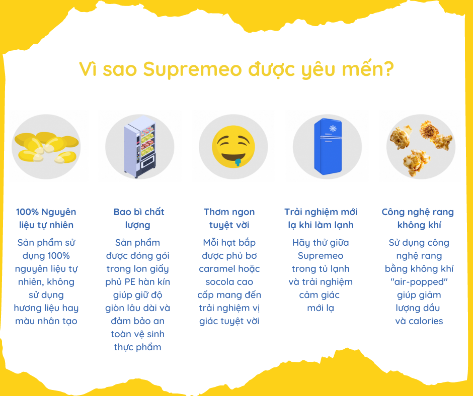 Bắp rang vị sô cô la Supremeo 80 g