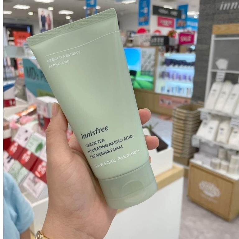 [Innisfree] Sữa Rửa Mặt Trà Xanh & Tro Núi Lửa MẪU MỚI150ml