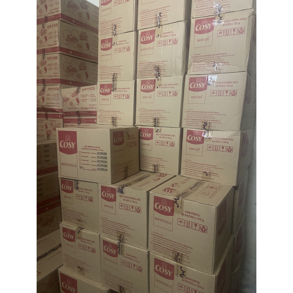 (Bán sĩ) Bánh quế cosy thùng (24 gói *117,5g) mix đủ vị