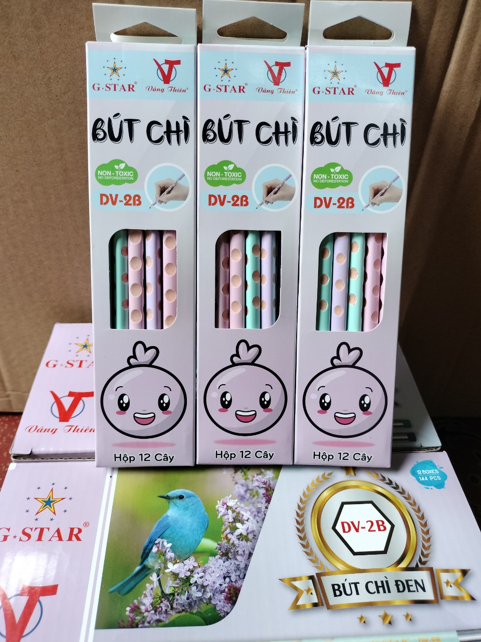 TẶNG CHUỐT Bút Chì Định Vị Gstar DV-2B (hộp 12 cây có đầu gôm trên cây)
