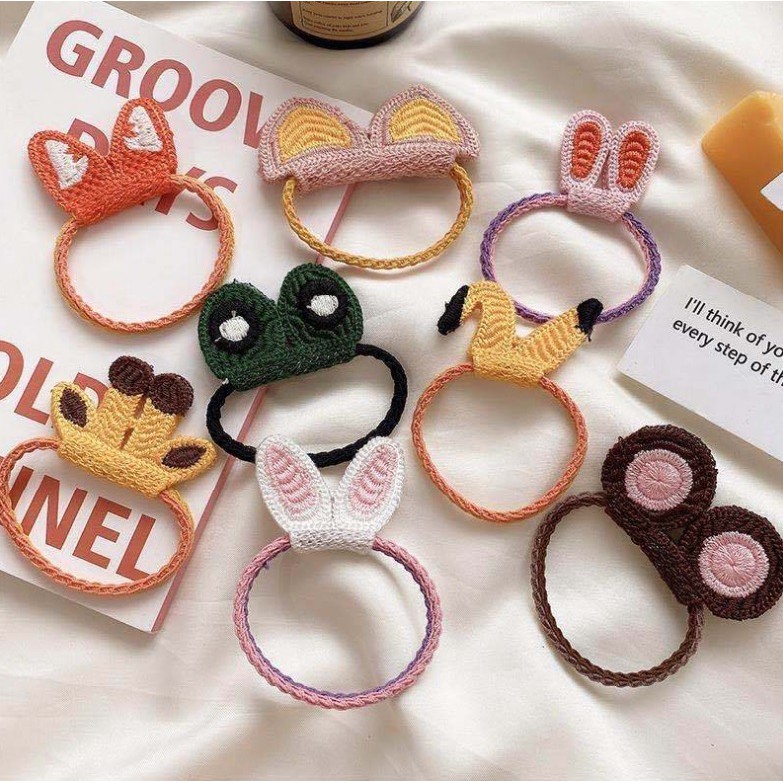 Thun cột tóc tai thú xinh xắn cho bé Mimo baby