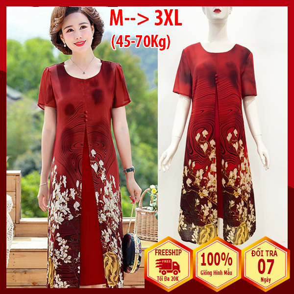 [HCM] xuka-beautiful-quality (real picture) dress suông middle-aged đẹp designs suông dress middle-aged dress suông concealed belly high-grade dress suông chiffon middle-aged dress to party middle-aged high-grade 3296 3301