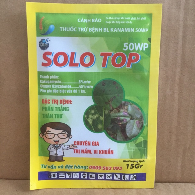 SOLO TOP đặc trừ thán thư, phấn trắng gói 15gr