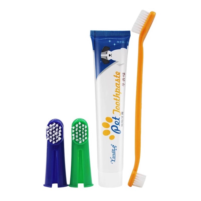 Bộ kem đánh răng Pet joothpaste Phụ Kiện Long Vũ