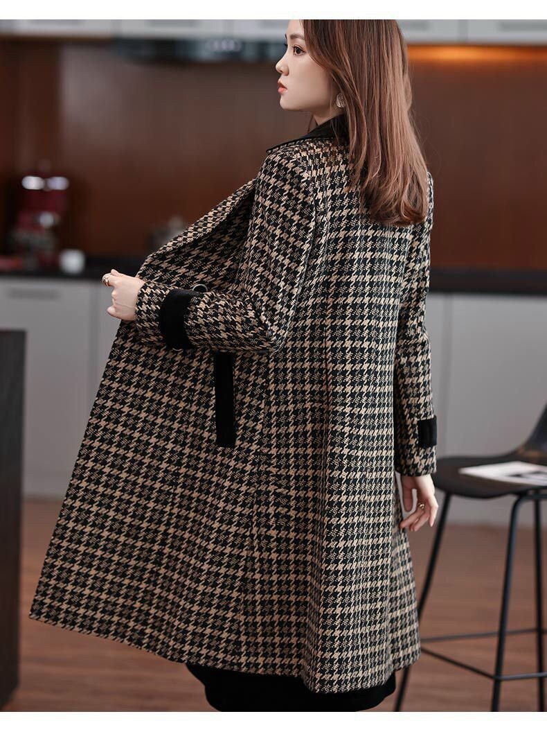 ÁO KHOÁC DẠ CỔ VEST DÁNG DÀI CAO CẤP