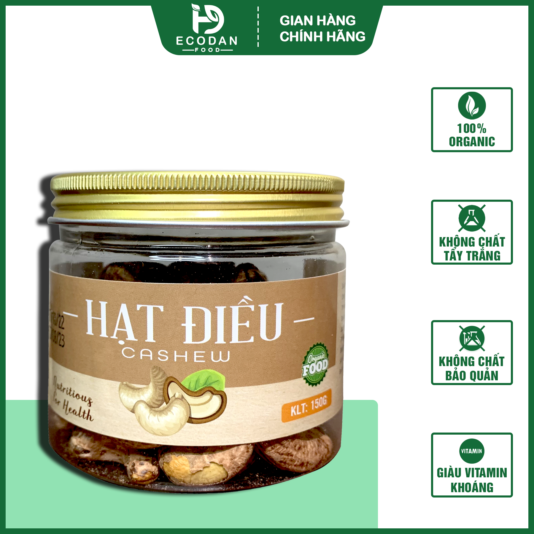 Hạt điều Ecodan Food vỏ lụa