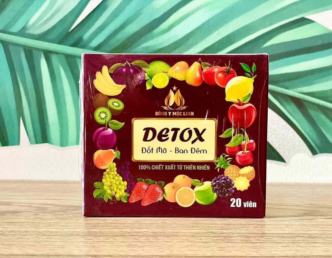2 Hộp detox thải độc Tan mỡ Đông y Mộc linh