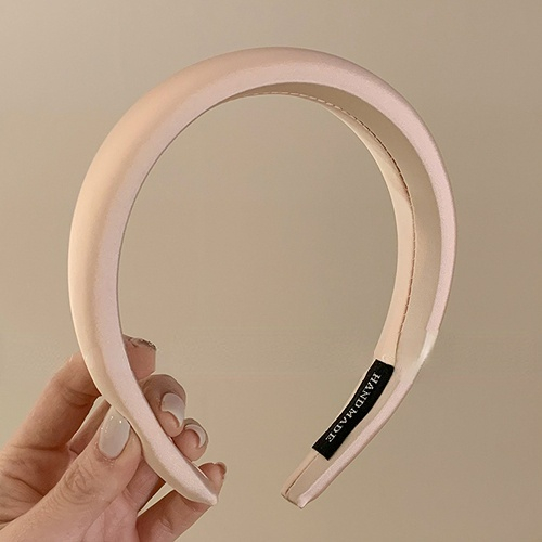 Băng đô cài tóc lụa satin novset bờm tóc xốp màu pastel lưu diệ.c phi ôm hoa