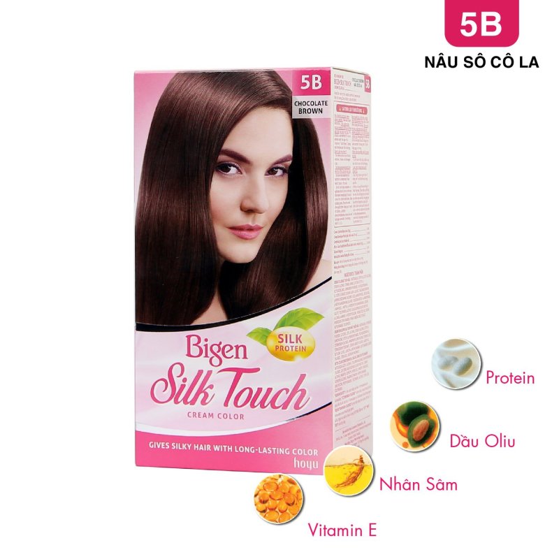 Kem Nhuộm Tóc Bigen Silk Touch #5B Nâu Sôcôla nhập khẩu