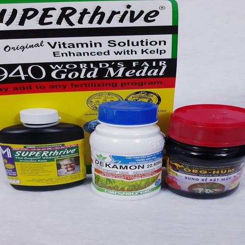 BỘ 3 SIÊU PHẨM KÍCH RỄ CỰC NHANH- superthrive 60ml +dekamon+org hum (100ml/chai)