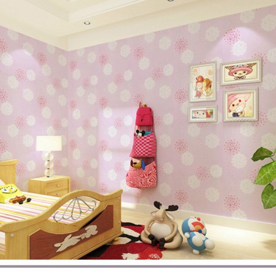 Cuộn 10m giấy dán tường trang trí chùm hoa hồng khổ rộng 45cm