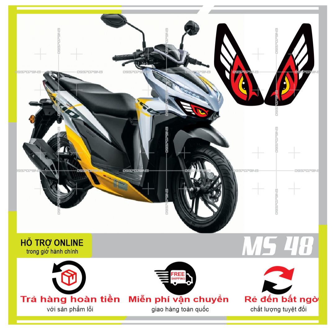 Tem dán đèn sương mù xe vario 2020 ms 48