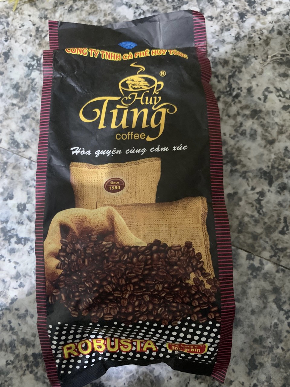 Cafe Huy Tùng ( Robusta ) Đậm Đà , Thơm Ngon ( gói 500gr)