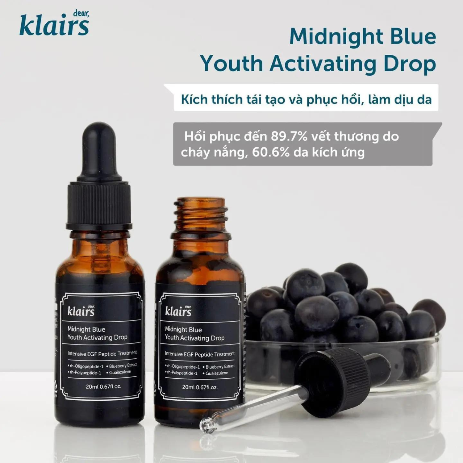 Tinh chất dưỡng da Klairs midnight blue youth activating drop