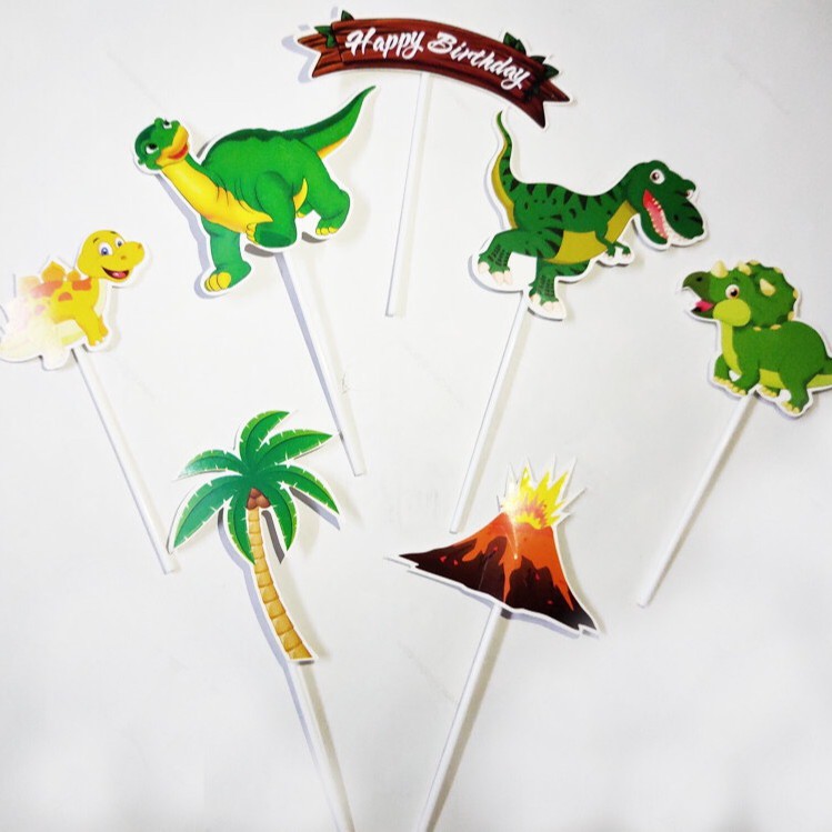 Set cắm khủng long - Trang trí bánh sinh nhật bánh kem