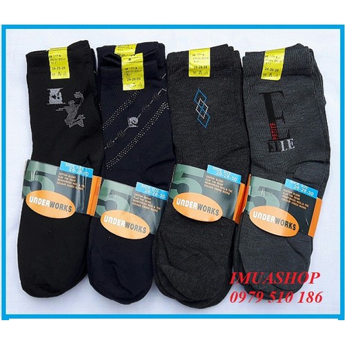 Combo 15 đôi tất/vớ cổ cao nam thiết kế ôm sát chân bảo đảm độ co giãn tốt