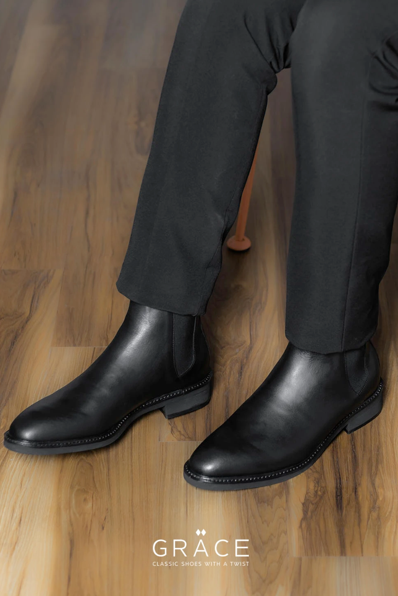 Giày tây da xỏ Grace Saigon Morning Loafer 2409 Màu Đen Da Bò Êm Ái
