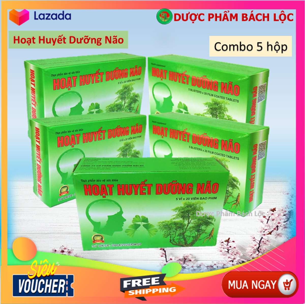 Combo 5 Hộp Hoạt Huyết Dưỡng Não Đại Uy