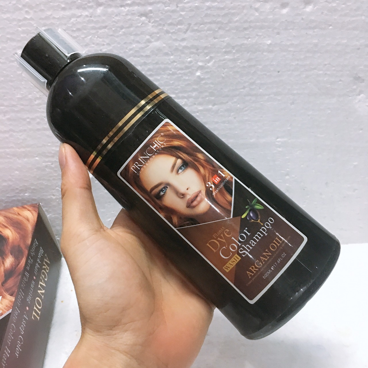 Organic Instant Hair Dye Shampoo Fast Brown Hair Color Shampoo For Covering Gray Hai