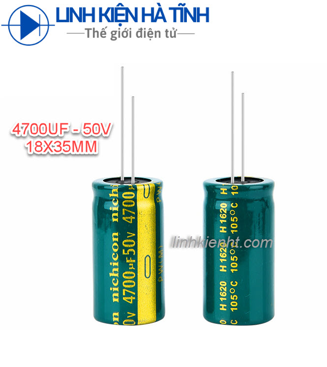 Tụ hóa 4700uf 50v 18x35mm loại tốt