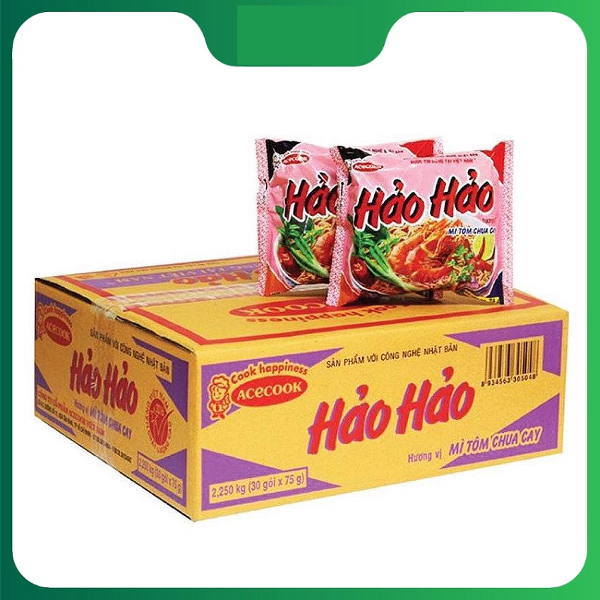 Thùng mì hảo hảo tôm chua cay 30 gói x 75 gram. Thùng mì Kokomi90, 30 gói x 90 gram