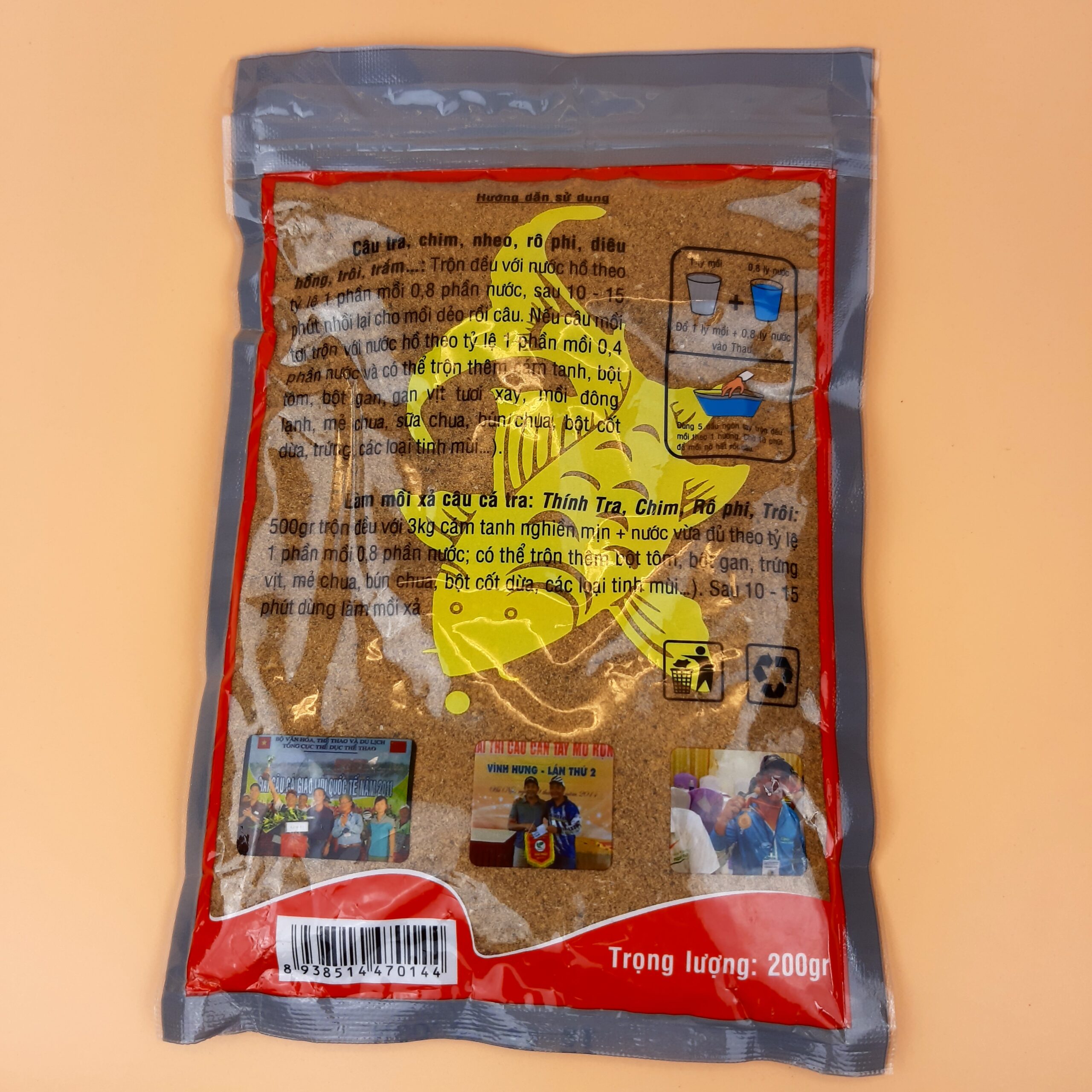 Mồi câu cá Rô phi, Tra, Chim, Trôi (200g)