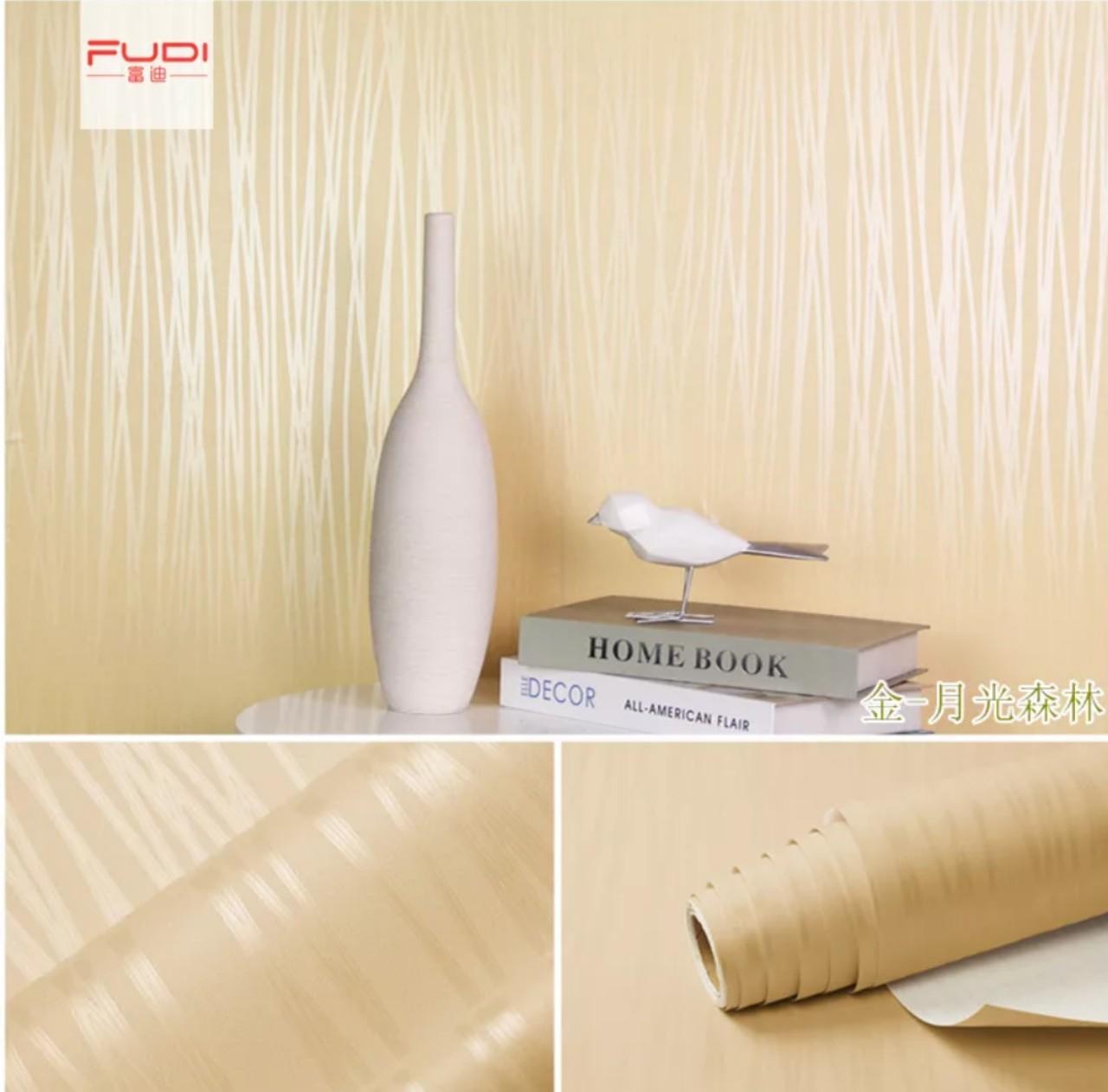 Cuộn 5m decal giấy dán tường sợi chỉ khổ 45cm keo sẵn