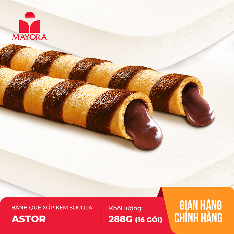 BÁNH QUẾ XỐP KEM SÔCÔLA ASTOR FESTIVE 224G
