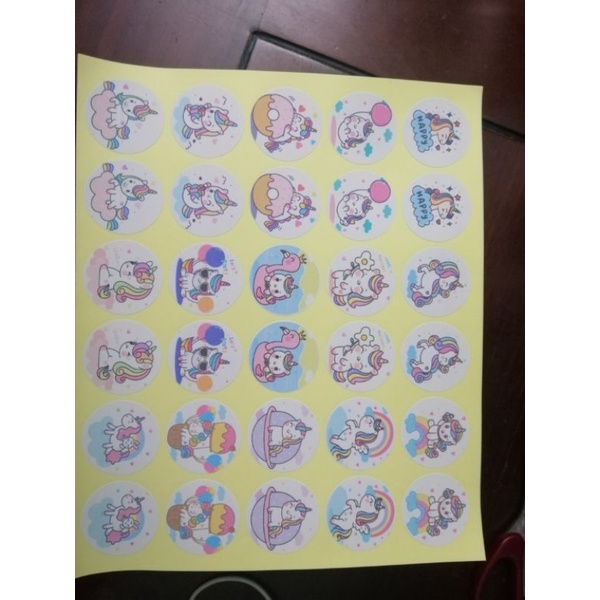 30 miếng dán stickers hình UNICORN