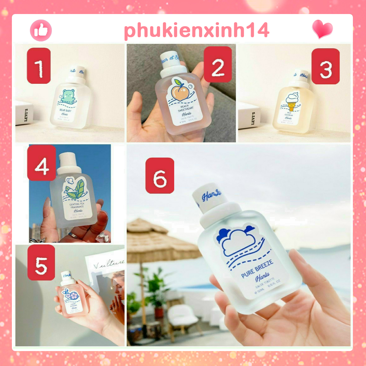 Xịt thơm quần áo HanLu nước hoa cơ thể chính hãng nội địa trung 50ml