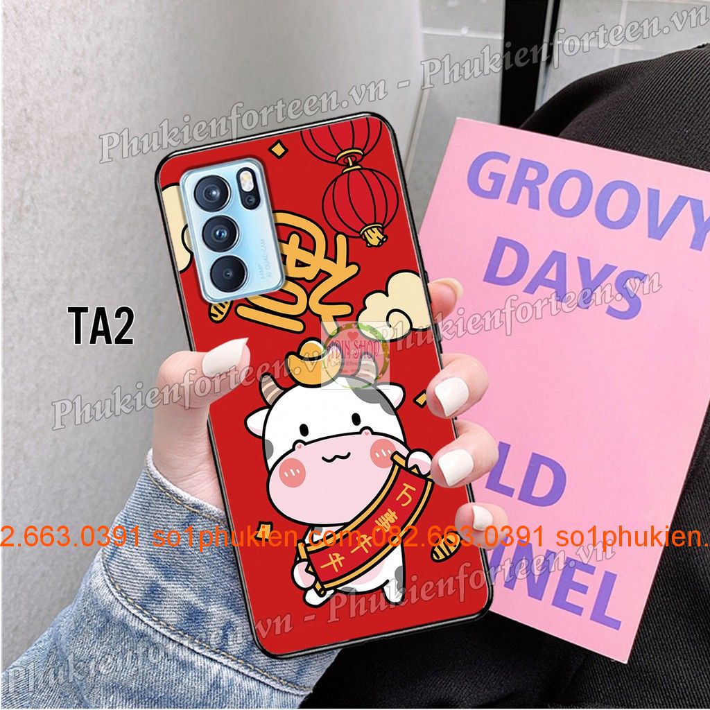 Ốp lưng Oppo Reno 6 5g dẻo in hình bò sữa siêu đẹp