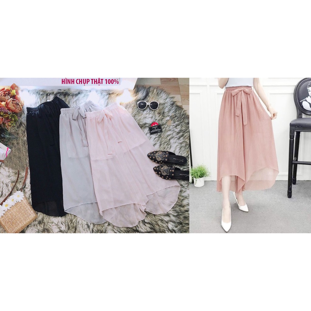 [HCM]Quần Voan Ống Rộng 40-90Kg ( Kèm Lót Trong)