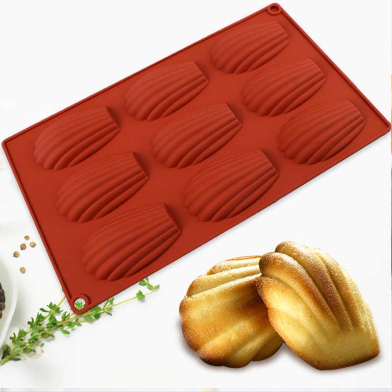 Khuôn silicon bánh vỏ sò Madeleine 9 bánh - KH252