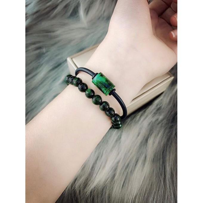 [FreeshipMAX] Vòng tay lu thống đá ngọc sơn thủy