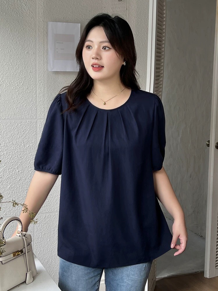 áo lụa đơn giản trung niên bigsize mịn mát - G11823